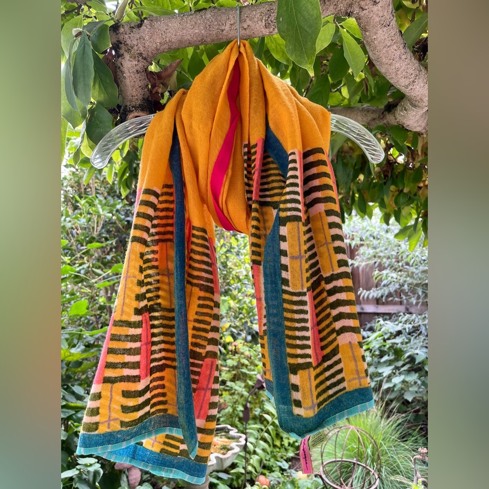 Colorful Patterned Scarf - Picture 2 of 4
